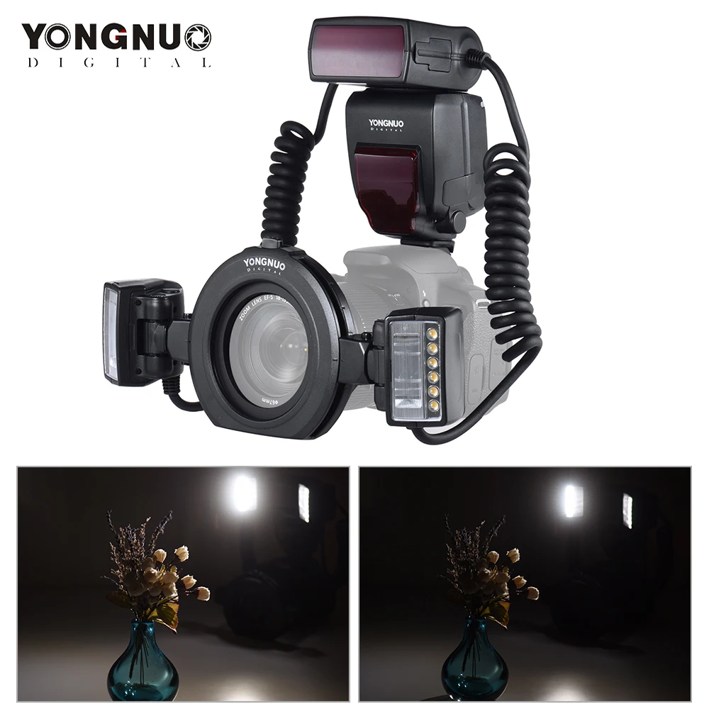 Yongnuo YN24EX E TTL Macro Flash Speedlite yn24ex for Canon EOS 1Dx 5D3 6D 7D 70D 80D Cameras 2pcs Flash Head+4pcs Adapter Rings
Yongnuo YN24EX E TTL Macro Flash Speedlite yn24ex for Canon EOS 1Dx 5D3 6D 7D 70D 80D Cameras 2pcs Flash Head+4pcs Adapter Rings