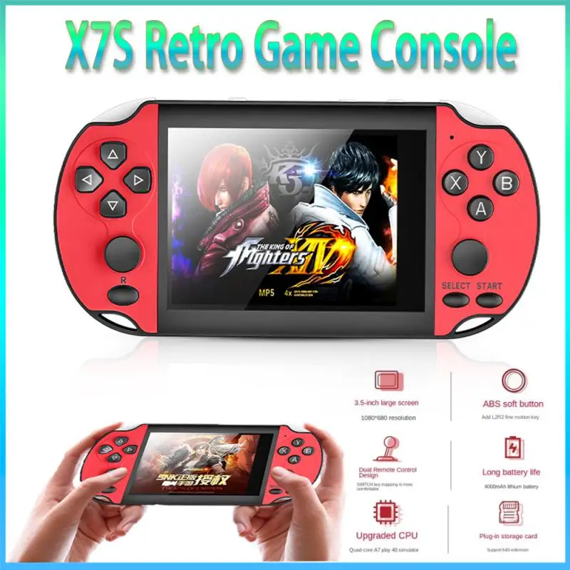 X7S портативная игровая консоль 3,5 дюймов HD экран Портативный Аудио Видео плеер Классическая игра Built-in10000 + бесплатные игры для детей подарок
X7S портативная игровая консоль 3,5 дюймов HD экран Портативный Аудио Видео плеер Классическая игра Built-in10000 + бесплатные игры для детей подарок
