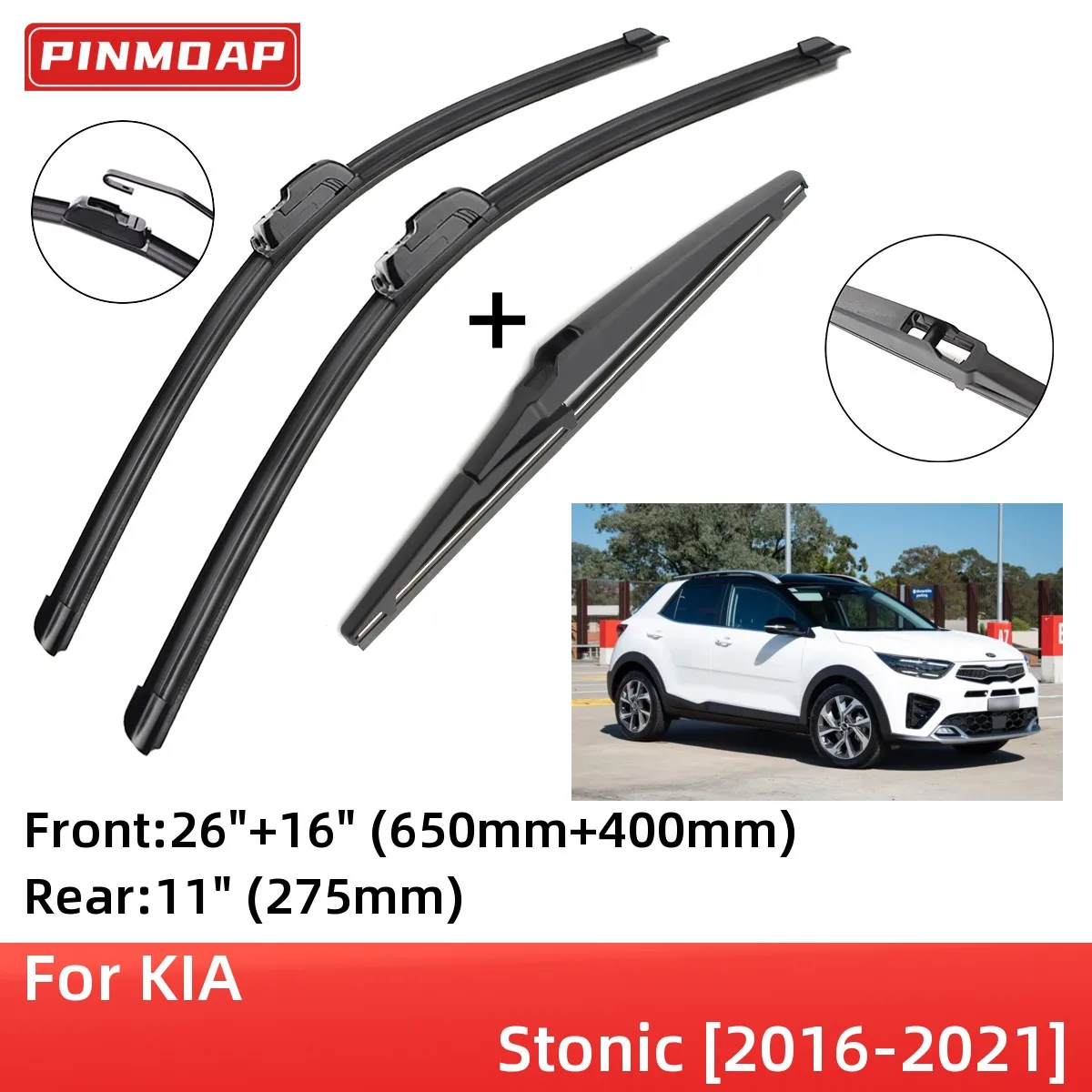 For KIA Stonic 2016-2021 Front Rear Wiper Blades Brushes Cutter Accessories J Hook 2016 2017 2018 2019 2020 2021
For KIA Stonic 2016-2021 Front Rear Wiper Blades Brushes Cutter Accessories J Hook 2016 2017 2018 2019 2020 2021