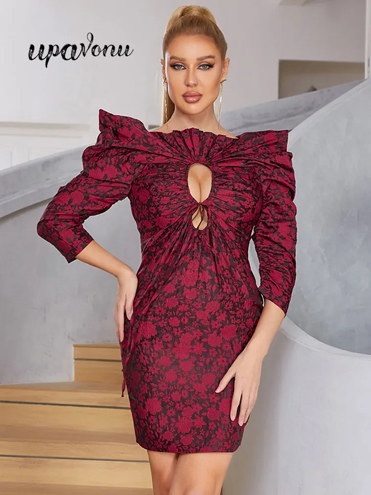 Sexy Women's Printed Dress 2022 New Stacked Sleeve Bodycon Hollow out Lace up Design Mini Dress Celebrity Evening Party Vestidos
Sexy Women's Printed Dress 2022 New Stacked Sleeve Bodycon Hollow out Lace up Design Mini Dress Celebrity Evening Party Vestidos