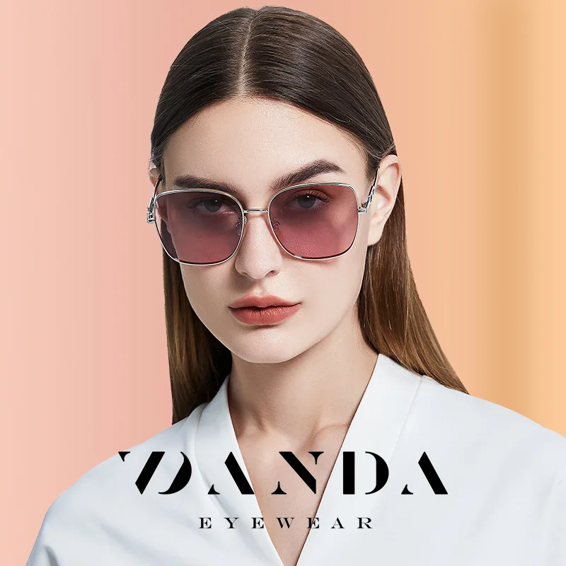 

New Style Sunglasses Women's Fashion Plain-looking Sunglasses Online Celebrity Square Large Frame Polarized Sunglasses