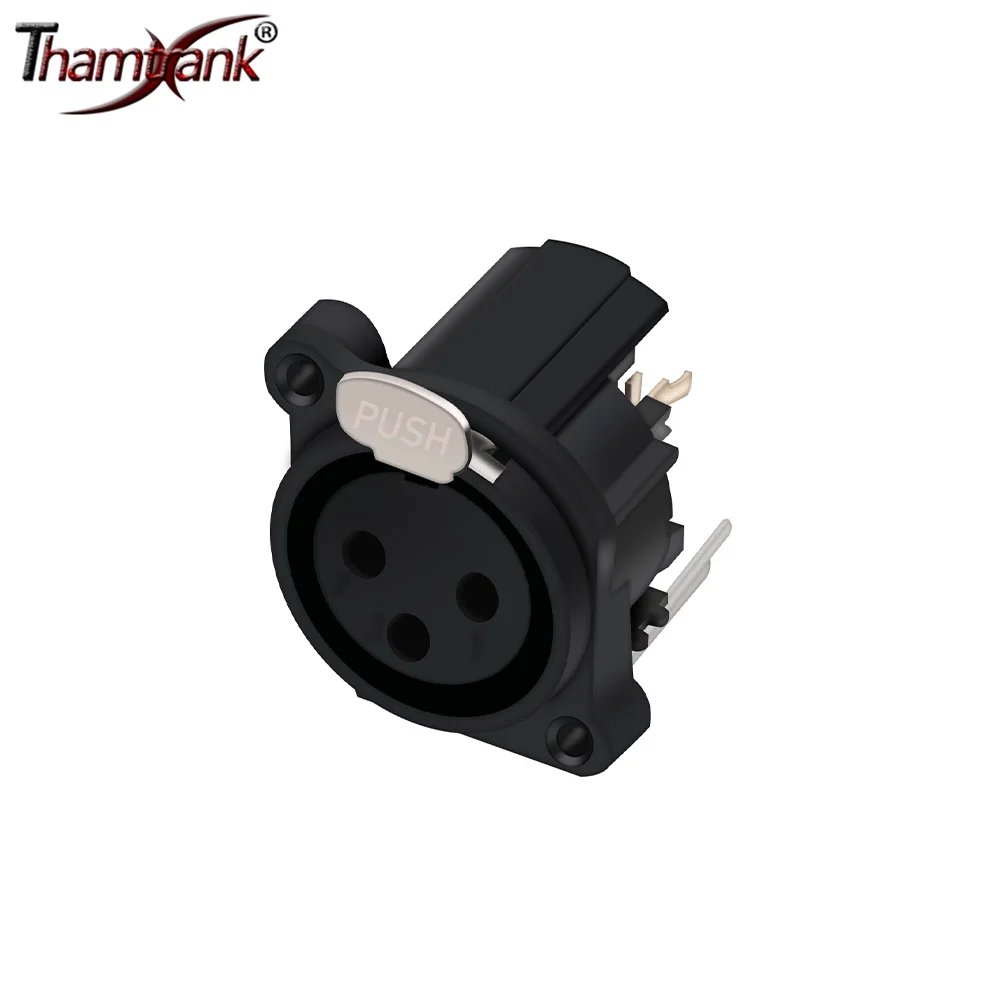 1pc 3pin XLR Connector Male Plug to Female Jack Black Plastic Gold plated pins Panel Mount Adapter With Push Button
1pc 3pin XLR Connector Male Plug to Female Jack Black Plastic Gold plated pins Panel Mount Adapter With Push Button