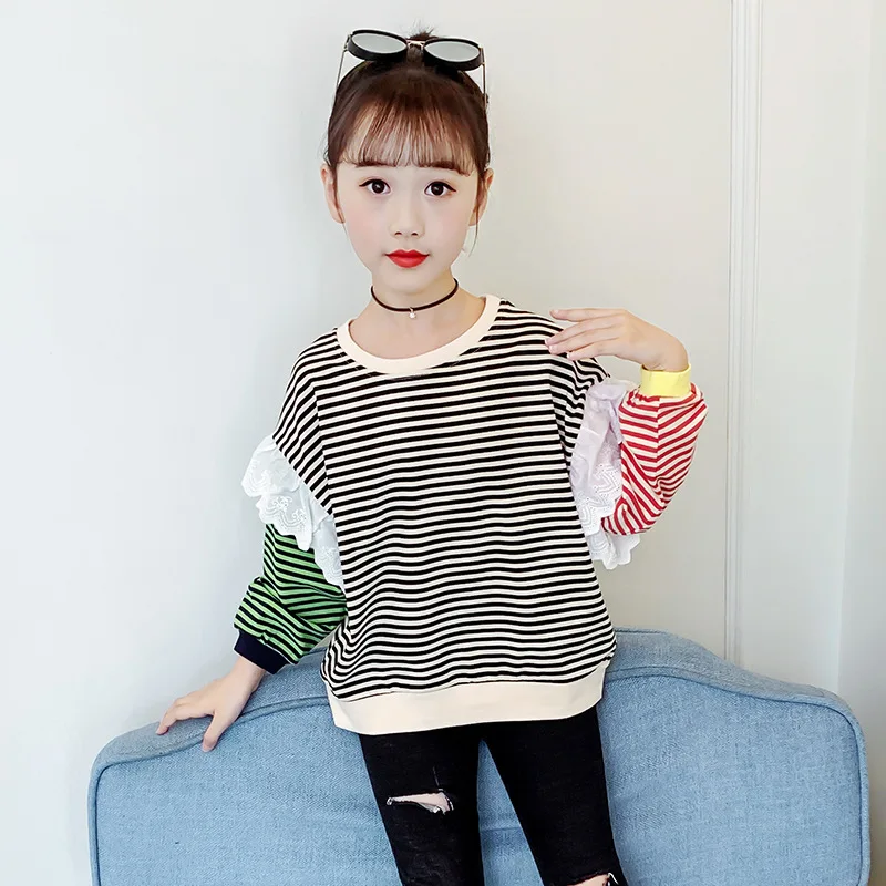 2023 Korean Spring Autumn Children Sweatshirt Girl Long Sleeve Sport Shirts Elementary Girl Top Stripe Pullover Sweaters Clothes
2023 Korean Spring Autumn Children Sweatshirt Girl Long Sleeve Sport Shirts Elementary Girl Top Stripe Pullover Sweaters Clothes