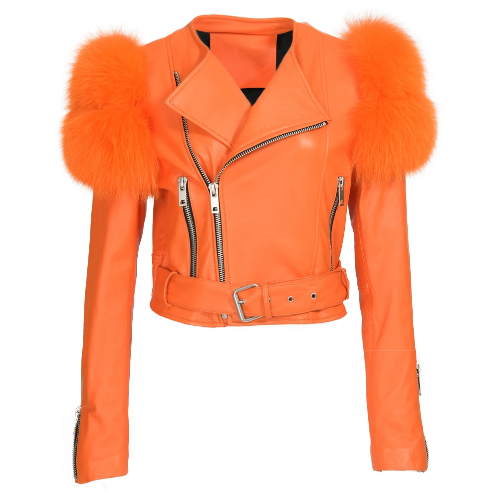 Sheepskin Coat For Women 2022 New Arrival Vintage Genuine Luxury Fox Fur Designer Female Asymmetric Zip Leather Jackets
Sheepskin Coat For Women 2022 New Arrival Vintage Genuine Luxury Fox Fur Designer Female Asymmetric Zip Leather Jackets