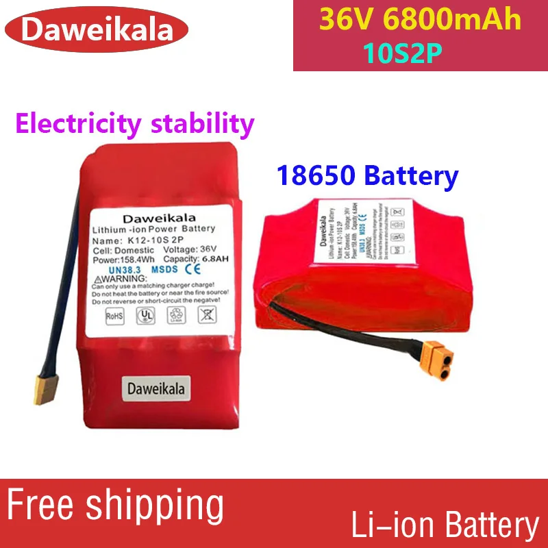 2023 New Original 36V6.8Ah Lithium Battery Scooter Twist Car Battery 6800 10s2p Lithium Ion Rechargeable Battery Free Shipping
2023 New Original 36V6.8Ah Lithium Battery Scooter Twist Car Battery 6800 10s2p Lithium Ion Rechargeable Battery Free Shipping