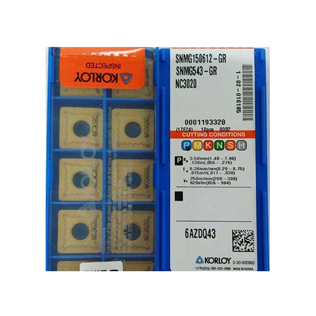 KORLOY 100% Original SNMG SNMG15 SNMG150612 GR NC3030 Medium Roughing Carbide Turning Inserts Roughing Carbide Turning Tool
KORLOY 100% Original SNMG SNMG15 SNMG150612 GR NC3030 Medium Roughing Carbide Turning Inserts Roughing Carbide Turning Tool