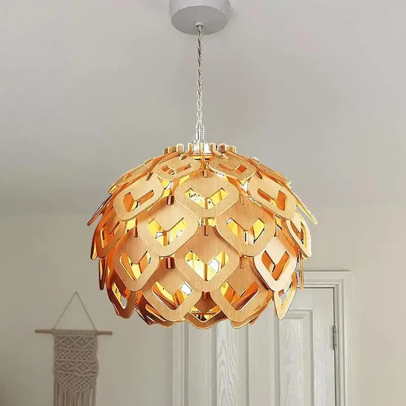 Деревянная люстра в виде сосны, креативная Люстра для ресторана, потолочная лампа, деревянная Подвесная лампа в виде конуса сосны, Современная Подвесная лампа 
Деревянная люстра в виде сосны, креативная Люстра для ресторана, потолочная лампа, деревянная Подвесная лампа в виде конуса сосны, Современная Подвесная лампа