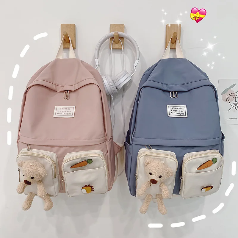 2022 Cute Little Bear Women Backpacks Multi-Pocket Nylon School Backpack for Student Female Girls Kawaii Laptop Book Pack
2022 Cute Little Bear Women Backpacks Multi-Pocket Nylon School Backpack for Student Female Girls Kawaii Laptop Book Pack
