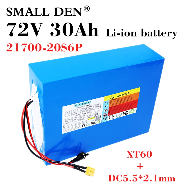 Новый комплект литиевых батарей 72 в 30 Ач 21700 20S6P для электрического велосипеда, скутера, мотоцикла, электровелосипеда, двигателя 3000 Вт, батар...
Новый комплект литиевых батарей 72 в 30 Ач 21700 20S6P для электрического велосипеда, скутера, мотоцикла, электровелосипеда, двигателя 3000 Вт, батар...