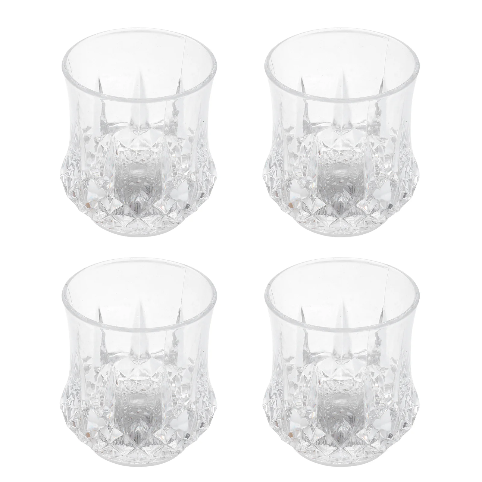 

4PCS LED Flash Drinking Crystal Cups Pineapple Design Tumblers for Party Decor Bar
