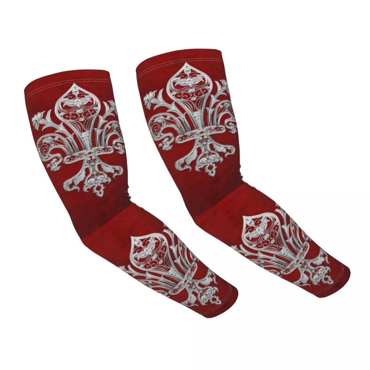 Silver Filigree Fleur De Lis Sports Compression Arm Sleeves Warmer Lily Flower Fleur-De-Lys UV Protection Tattoo Cover Up
Silver Filigree Fleur De Lis Sports Compression Arm Sleeves Warmer Lily Flower Fleur-De-Lys UV Protection Tattoo Cover Up
