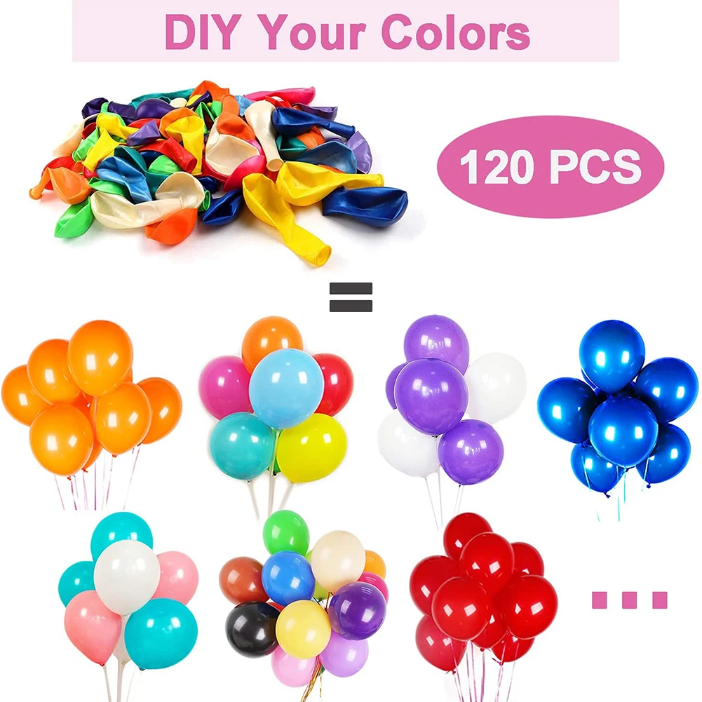 120pcs/Set 12inch Colorful Balloon Solid Color Emulsion Birthday Party Balloon For Rainbow Party Baby Bridal Shower Home Decor
120pcs/Set 12inch Colorful Balloon Solid Color Emulsion Birthday Party Balloon For Rainbow Party Baby Bridal Shower Home Decor