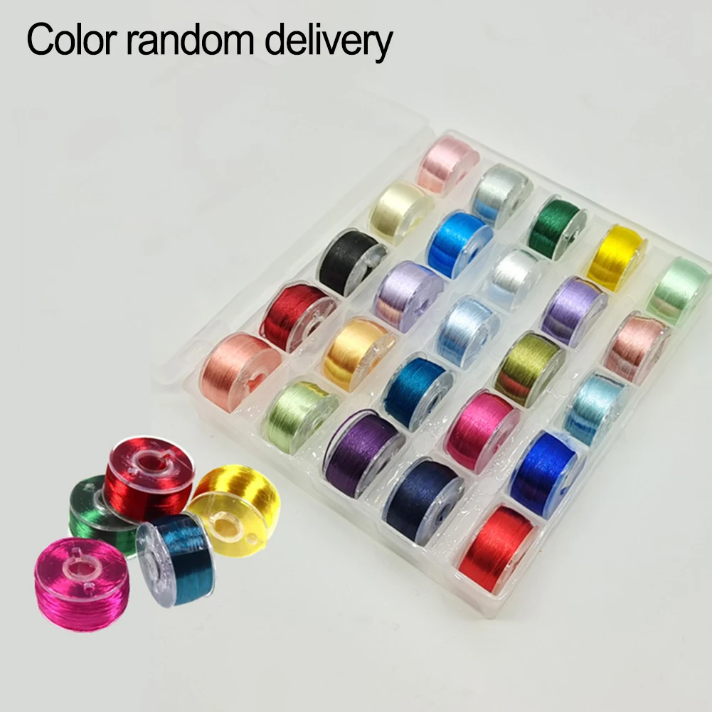 

25pcs/Box 200D Spool Fly Tying Thread Lure Bait Making Tool With / Without Fly Tying Bobbin Holde Mixed Colors Coil Fishing Line