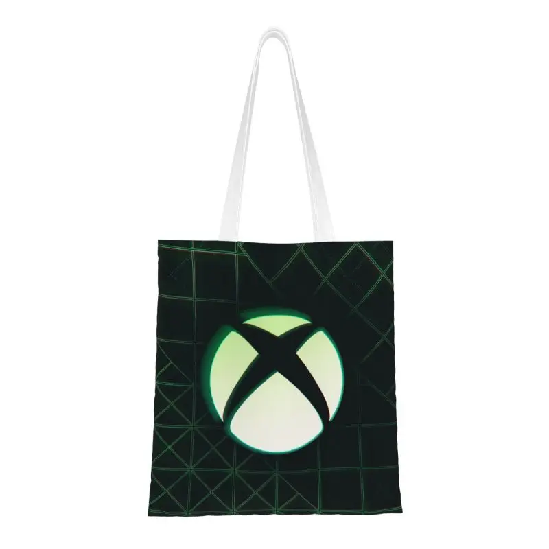 Classic Xbox Logo Grocery Shopping Bag Custom Printed Canvas Shopper Shoulder Tote Bag Big Capacity Portable Gamer Gifts Handbag 
Classic Xbox Logo Grocery Shopping Bag Custom Printed Canvas Shopper Shoulder Tote Bag Big Capacity Portable Gamer Gifts Handbag