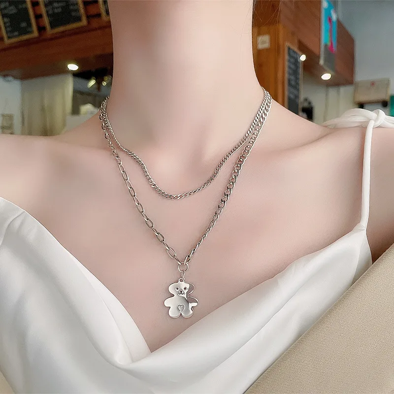 Amaiyllis S925 Стерлинговое Серебро Сращивание Двухслойное ожерелье медведь хип-хоп, светлые роскошные ожерелья на цепочке до ключиц ювелирные и...
Amaiyllis S925 Стерлинговое Серебро Сращивание Двухслойное ожерелье медведь хип-хоп, светлые роскошные ожерелья на цепочке до ключиц ювелирные и...