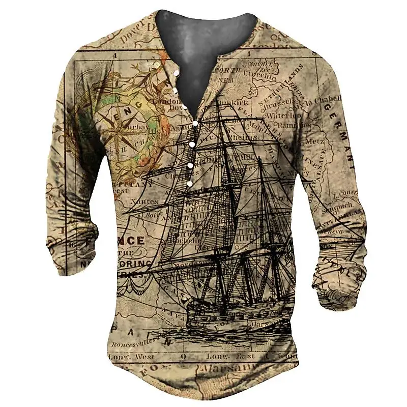 Винтажная Футболка Henley, Готическая рубашка с длинной подкладкой с V-образным вырезом и племянником, уличный стиль S -5xl с 3d принтом в стиле пан...
Винтажная Футболка Henley, Готическая рубашка с длинной подкладкой с V-образным вырезом и племянником, уличный стиль S -5xl с 3d принтом в стиле пан...