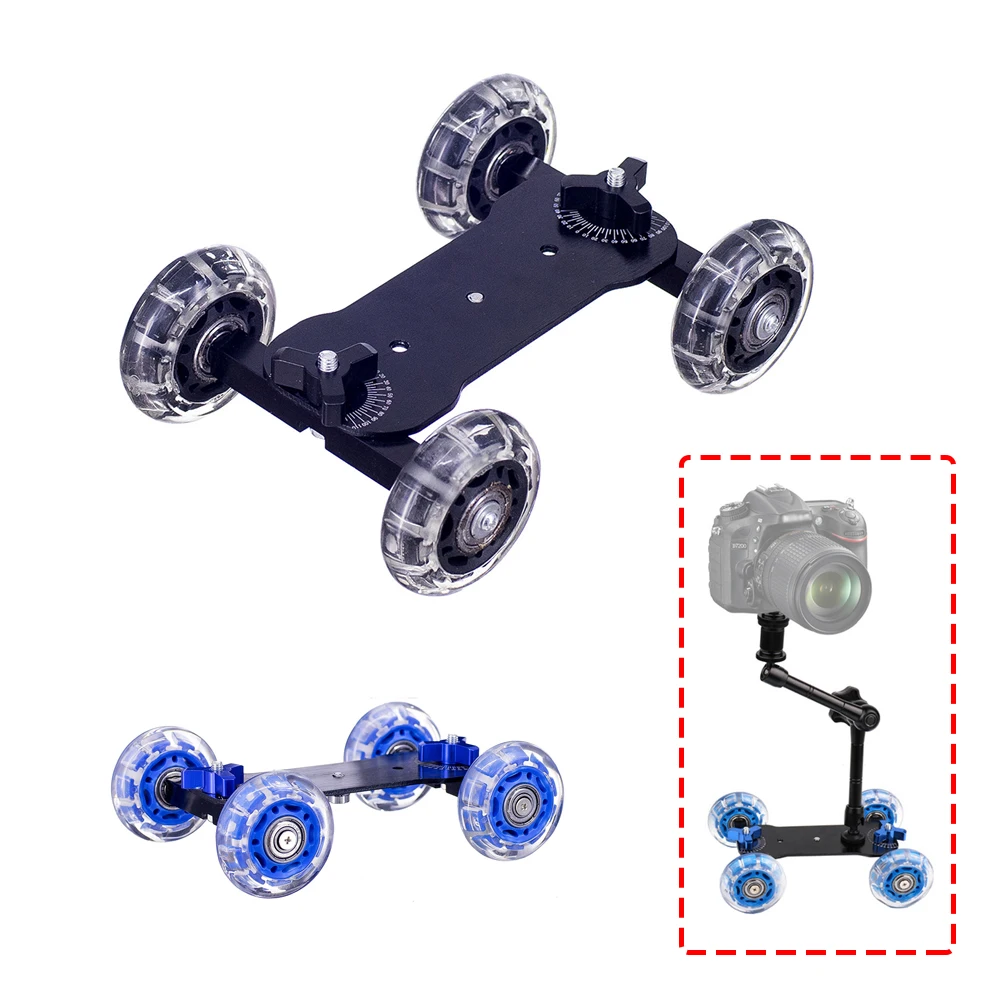 Dolly+11 Inch Magic Arm Tabletop Mobile Rolling Video Rail Skater for SLR DSLR Camera Slider Track Dolly Car Camera Accessories
Dolly+11 Inch Magic Arm Tabletop Mobile Rolling Video Rail Skater for SLR DSLR Camera Slider Track Dolly Car Camera Accessories
