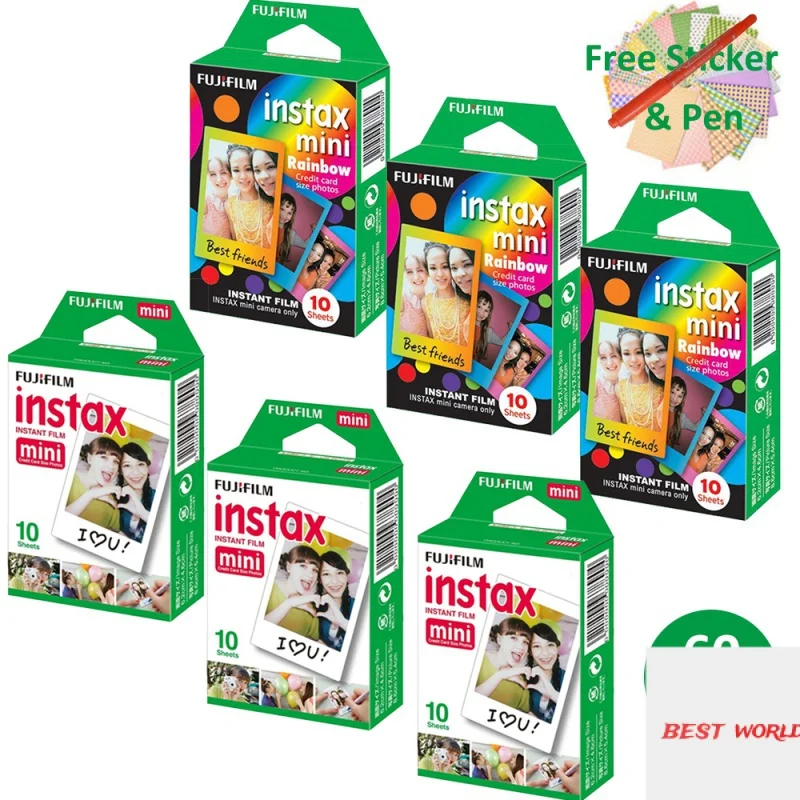 Fujifilm Instax Mini Film White Edge 30 листов + радужная пленка фотобумага для Fujifilm Instant Camera Mini 8 7s 25 25i 50s SP-1
Fujifilm Instax Mini Film White Edge 30 листов + радужная пленка фотобумага для Fujifilm Instant Camera Mini 8 7s 25 25i 50s SP-1
