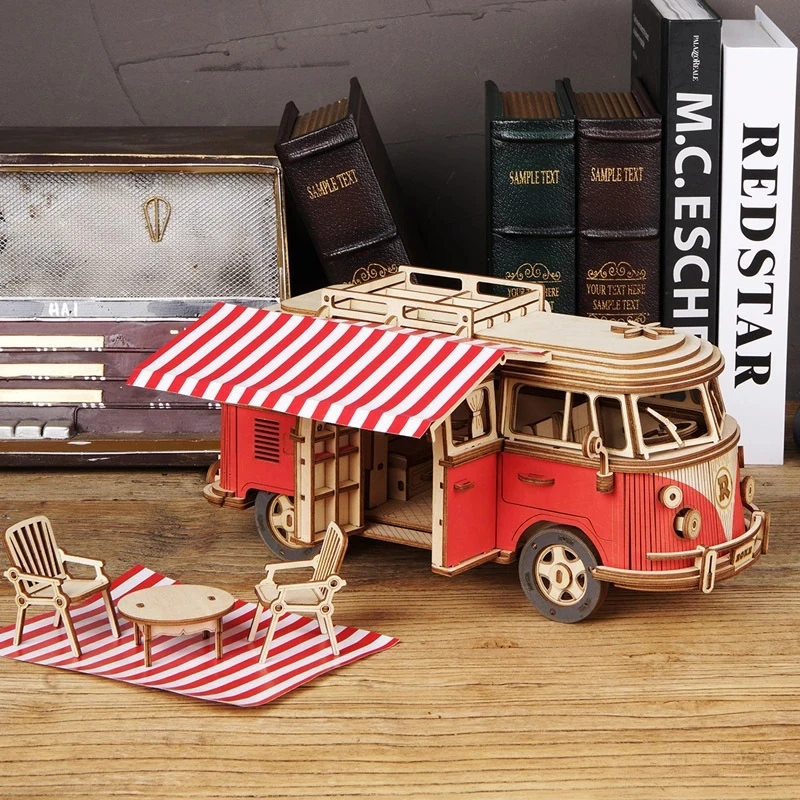 DIY European-style Camping Car 3D Three-dimensional Puzzle Handmade Creative Toy Assembly Model Educational Gift Ornament
DIY European-style Camping Car 3D Three-dimensional Puzzle Handmade Creative Toy Assembly Model Educational Gift Ornament