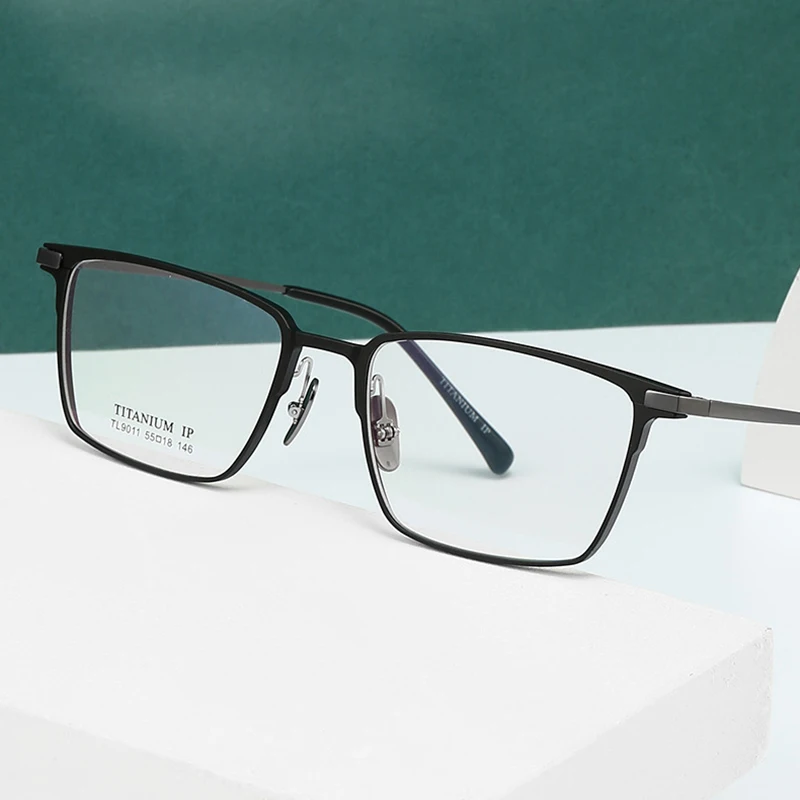 

Full Rim Optical Glasses Frame with Recipe Blue Light Blocking Eyeglasses Men Prescription Eyewear PureTitanium 9011