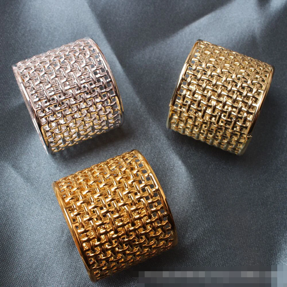 12PCS metal mesh gold and silver napkin ring table top decoration for family gatherings and hotel western food etiquette accesso
12PCS metal mesh gold and silver napkin ring table top decoration for family gatherings and hotel western food etiquette accesso