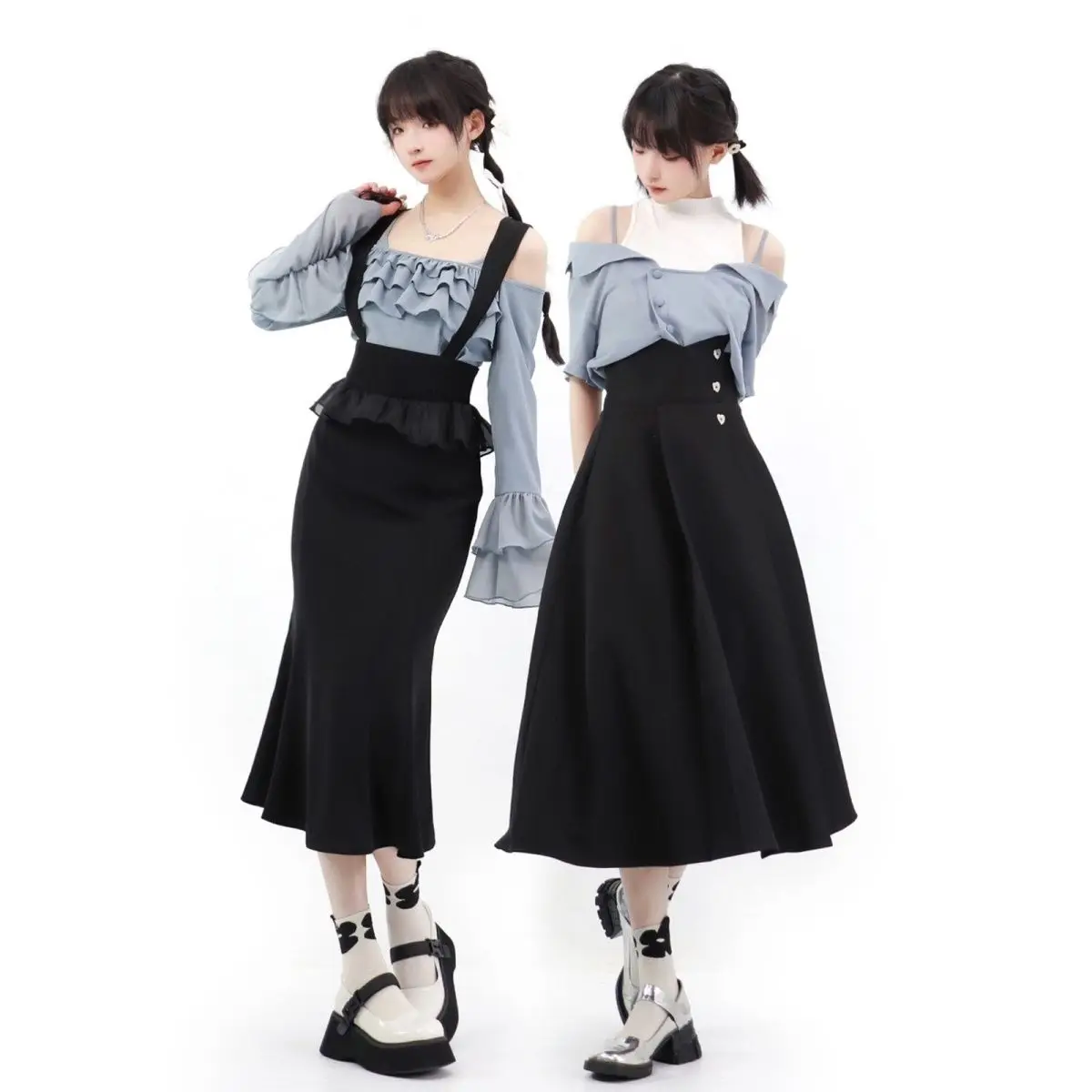 Винтажная юбка Fairycore Y2K в стиле корейской моды Harajuku с высокой талией средней длины облегающая шифоновая юбка с оборками Женские топы
Винтажная юбка Fairycore Y2K в стиле корейской моды Harajuku с высокой талией средней длины облегающая шифоновая юбка с оборками Женские топы