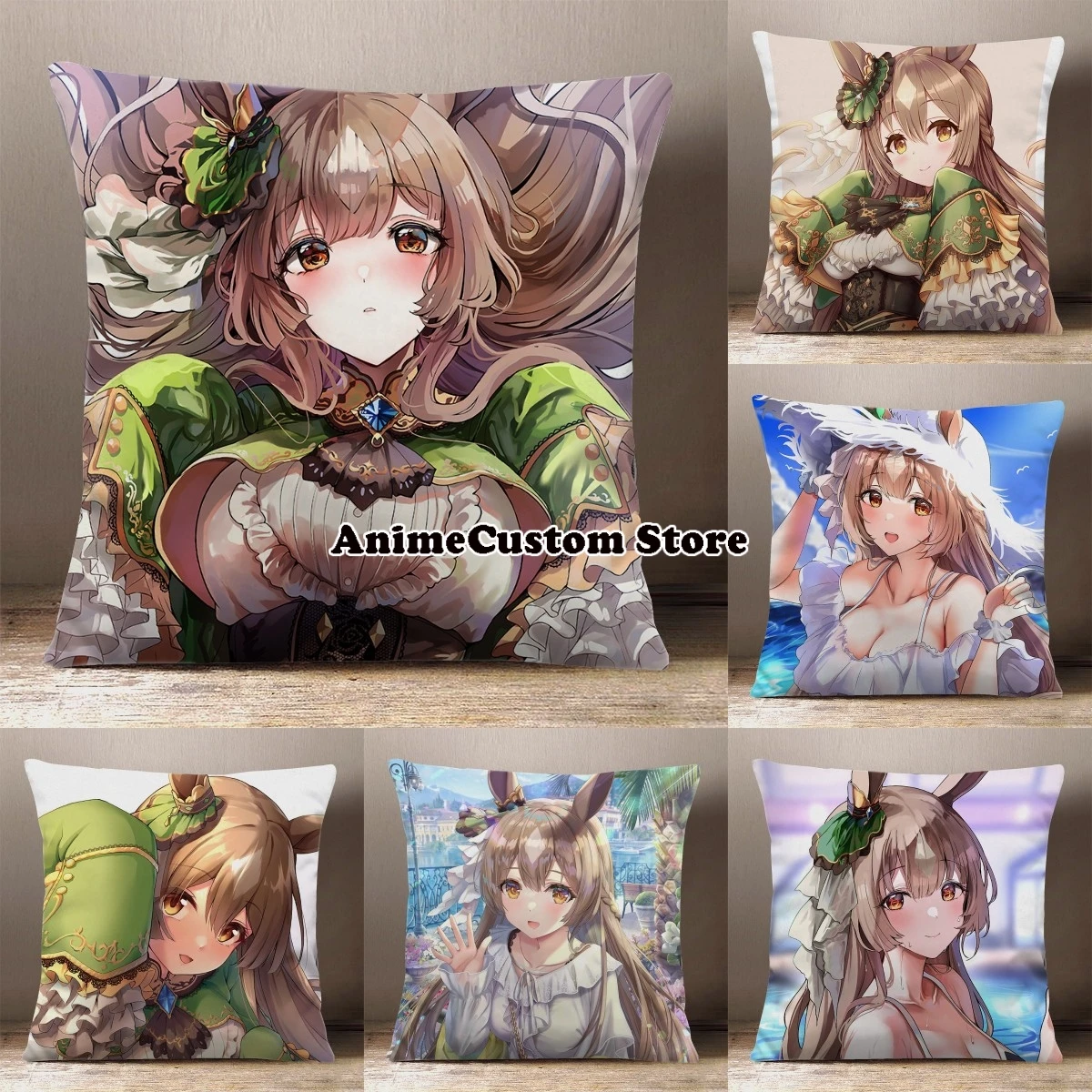 Аниме Umamusume: Pretty Derby Satono, квадратная диванная подушка с бриллиантами, с мультяшным принтом, Подушка для спины для косплея Siesta Dakimakura
Аниме Umamusume: Pretty Derby Satono, квадратная диванная подушка с бриллиантами, с мультяшным принтом, Подушка для спины для косплея Siesta Dakimakura