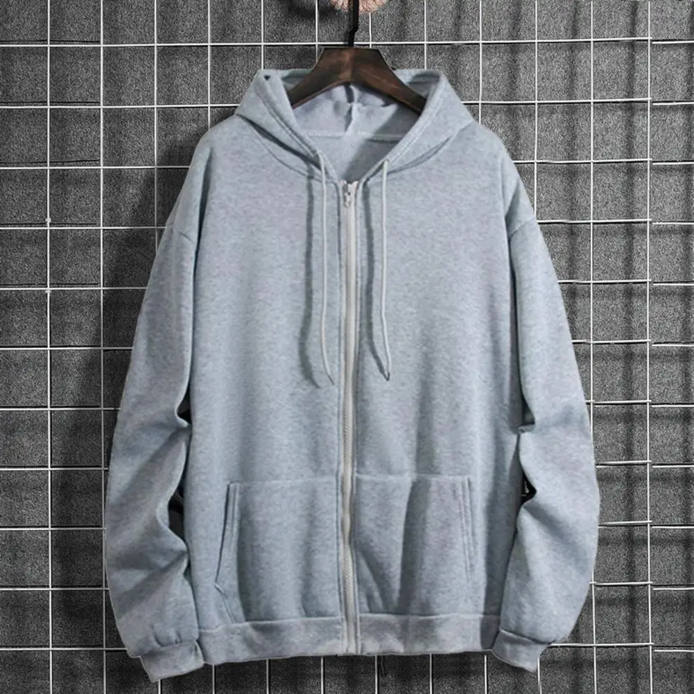 Stylish Men Autumn Coat Solid Color Elastic Cuff Plush Casual Winter Hoodie Coat Soft Men Hoodie Coat for Work
Stylish Men Autumn Coat Solid Color Elastic Cuff Plush Casual Winter Hoodie Coat Soft Men Hoodie Coat for Work