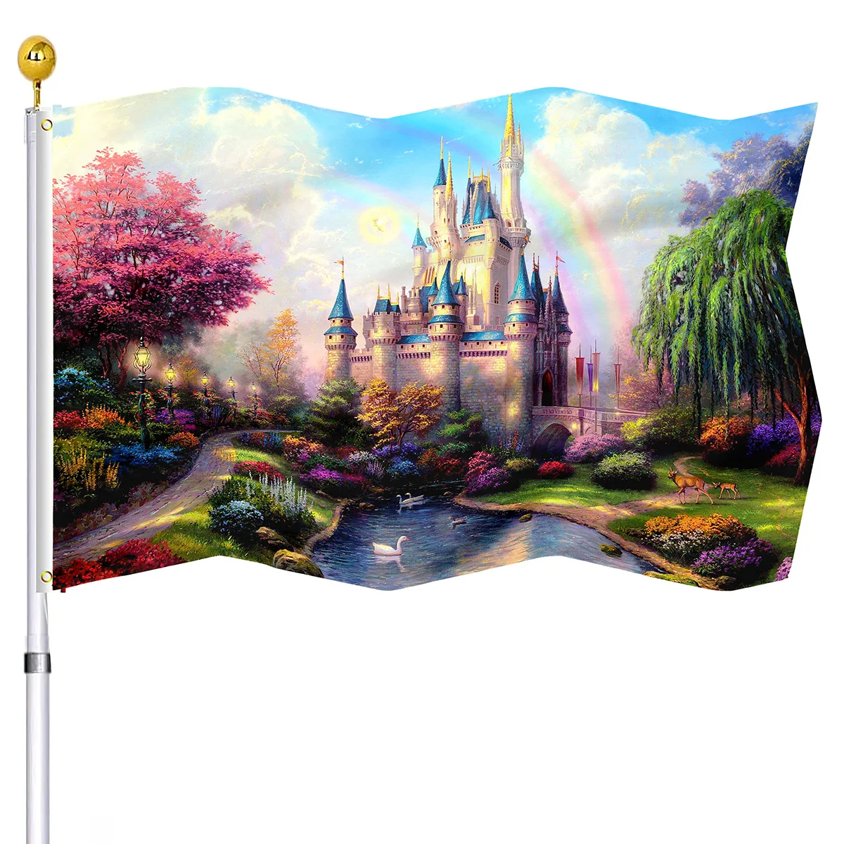 Fantasy Castle Flags Flowers Forest Garden Flag House Indoor Party Outdoor Living Room Decor Rainbow polyester Banner Yard Flags
Fantasy Castle Flags Flowers Forest Garden Flag House Indoor Party Outdoor Living Room Decor Rainbow polyester Banner Yard Flags
