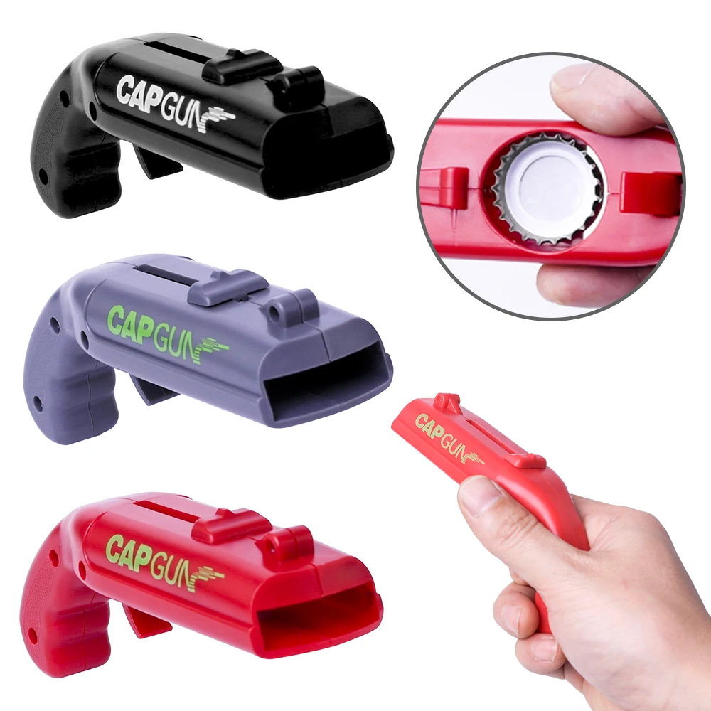Creative Can Opener Spring Cap Catapult Launcher Gun Shape Bar Tool Drink Opening Shooter Beer Bottle Opener Kitchen Gadget Set
Creative Can Opener Spring Cap Catapult Launcher Gun Shape Bar Tool Drink Opening Shooter Beer Bottle Opener Kitchen Gadget Set