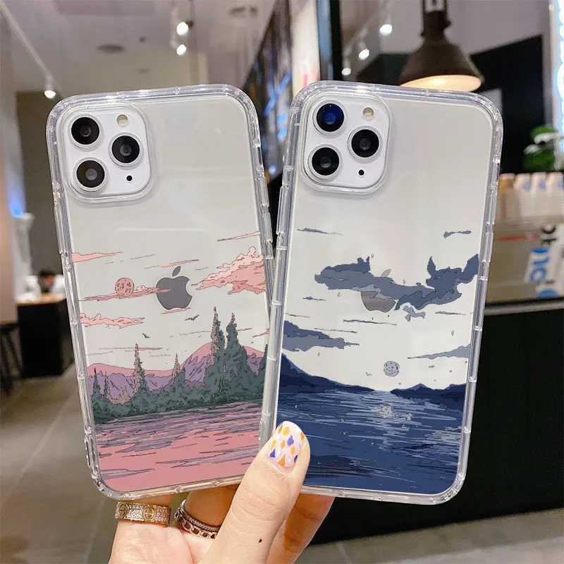 Couple Hand Painted Landscape Phone Case For iPhone 11 13 Pro Max 12 Mini X Xs MAX XR 6 7 8 Plus SE 2020 Camera Protection Cover
Couple Hand Painted Landscape Phone Case For iPhone 11 13 Pro Max 12 Mini X Xs MAX XR 6 7 8 Plus SE 2020 Camera Protection Cover