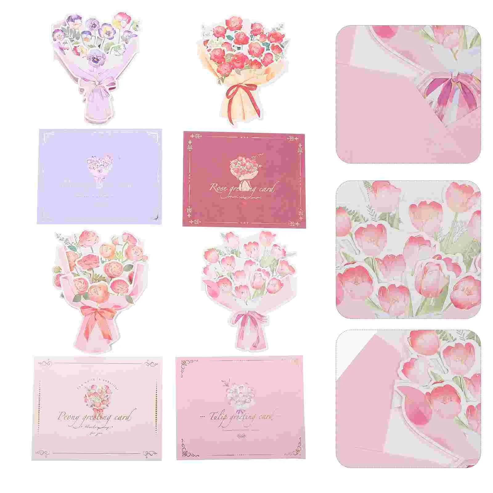 4Pcs Decorative Flower Greeting Cards Bouquet Message Cards Festival Blessing Cards
4Pcs Decorative Flower Greeting Cards Bouquet Message Cards Festival Blessing Cards