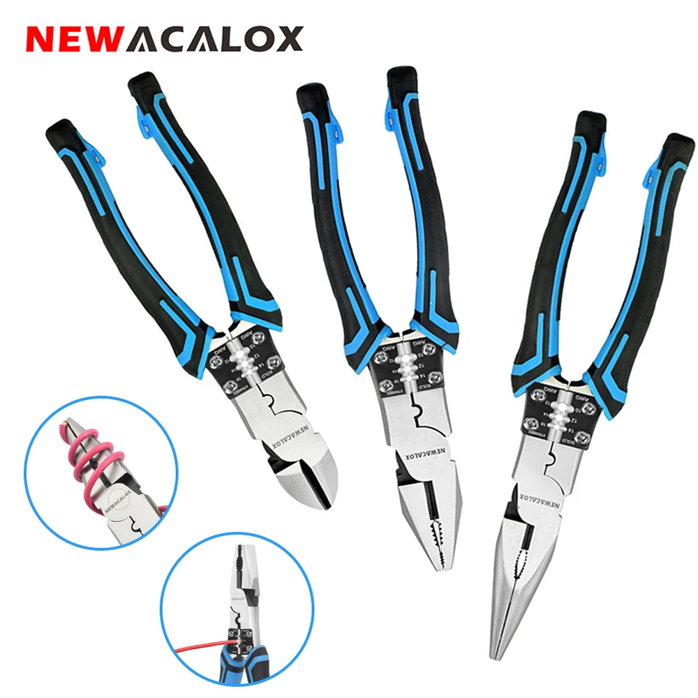 8-дюймовые плоскогубцы NEWACALOX с длинным носом, плоскогубцы для проводов, многофункциональные контакты с функцией зачистки/обжима/резки прово...
8-дюймовые плоскогубцы NEWACALOX с длинным носом, плоскогубцы для проводов, многофункциональные контакты с функцией зачистки/обжима/резки прово...