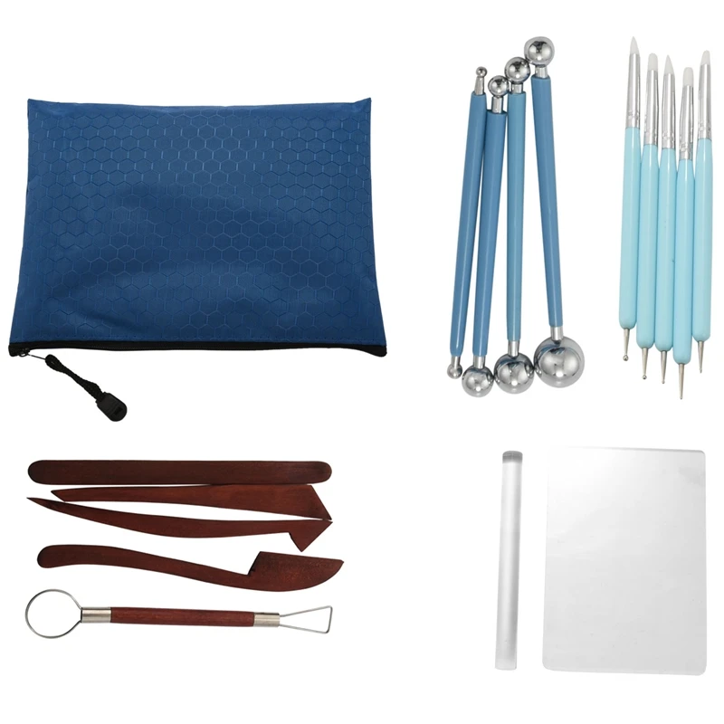 20 Pieces Modeling Clay Sculpting Tools Set Polymer Clay Tools Include Carving Modeling Tools, Pottery Tools,Ball Stylus Dotting
20 Pieces Modeling Clay Sculpting Tools Set Polymer Clay Tools Include Carving Modeling Tools, Pottery Tools,Ball Stylus Dotting