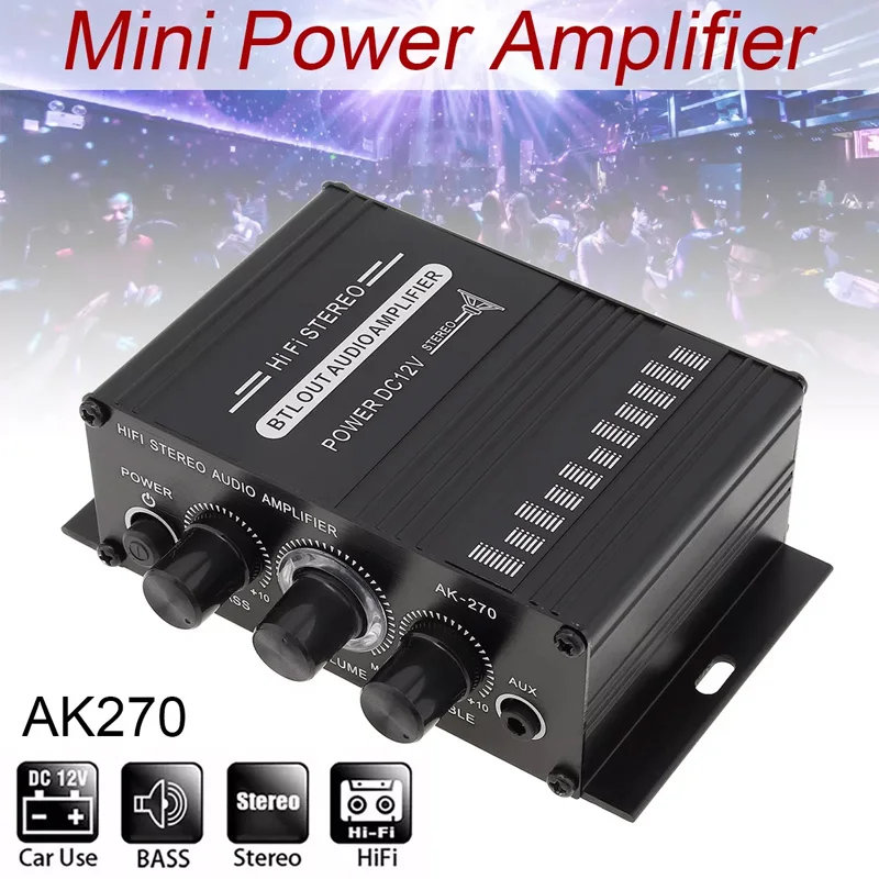 Усилитель мощности AK270/AK170, аудиоусилитель для караоке и домашнего кинотеатра, 2-канальный Bluetooth-усилитель класса D, USB/SD AUX вход
Усилитель мощности AK270/AK170, аудиоусилитель для караоке и домашнего кинотеатра, 2-канальный Bluetooth-усилитель класса D, USB/SD AUX вход
