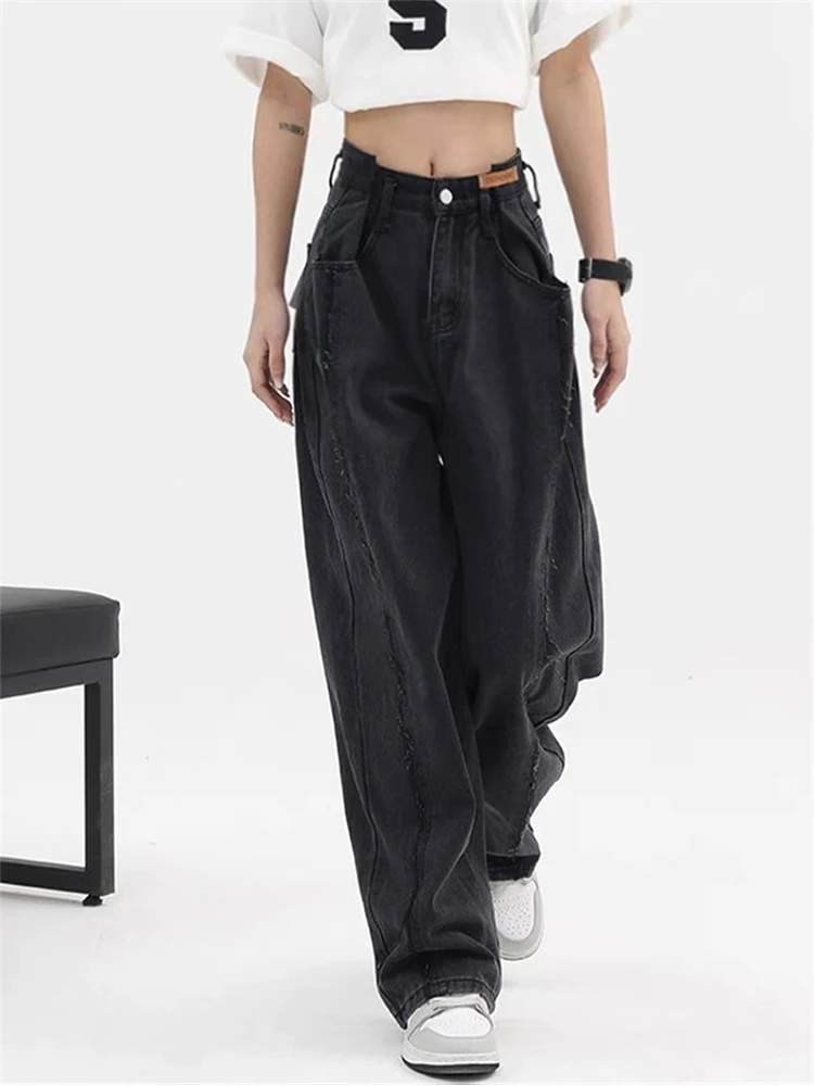2023 New Women Long Baggy Straight Jeans Harajuku Black Wide Leg Trousers Streetwear High Waist Denim Y2k Vintage Pants Pocket
2023 New Women Long Baggy Straight Jeans Harajuku Black Wide Leg Trousers Streetwear High Waist Denim Y2k Vintage Pants Pocket