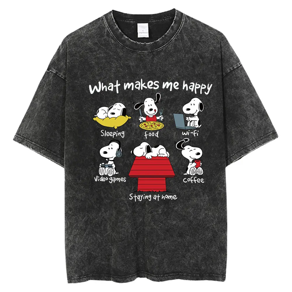 Cartoon Dog Snoopies T Shirt Men Hip Hop Vintage Washed Oversized Anime T Shirts for Women Streetwear Tees 100% Cotton T-shirt 
Cartoon Dog Snoopies T Shirt Men Hip Hop Vintage Washed Oversized Anime T Shirts for Women Streetwear Tees 100% Cotton T-shirt