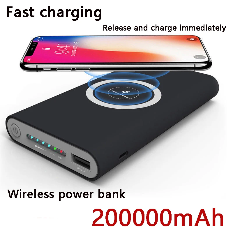 Wireless Fast Charging Power Bank Portable 200000mAh LED Display External Battery Pack for HTC Power Bank IPhone
Wireless Fast Charging Power Bank Portable 200000mAh LED Display External Battery Pack for HTC Power Bank IPhone