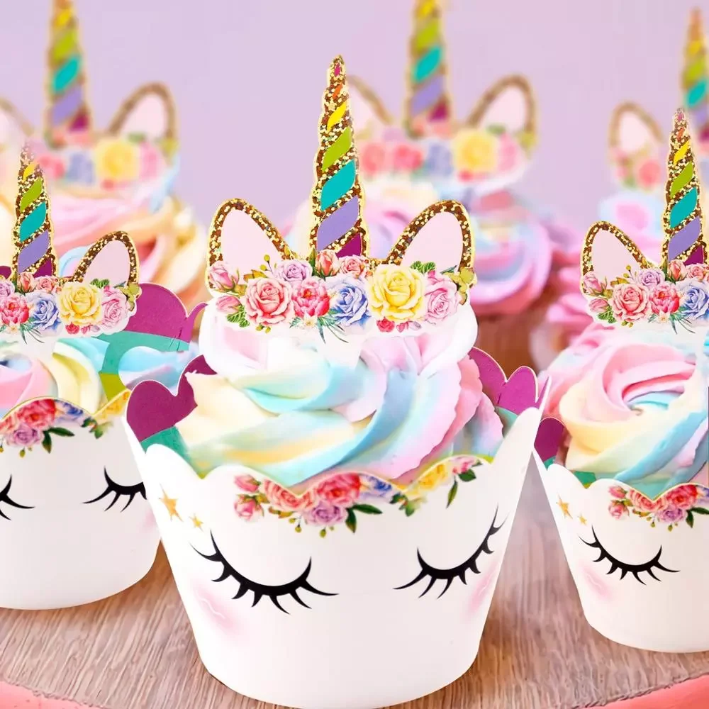 Rainbow Unicorn Cupcake Wrappers Cake Topper Unicorn Birthday Party Cake Decorations Kids Baby Shower Unicorn Party Supplies
Rainbow Unicorn Cupcake Wrappers Cake Topper Unicorn Birthday Party Cake Decorations Kids Baby Shower Unicorn Party Supplies