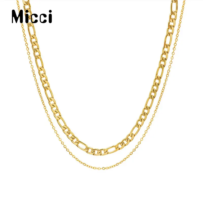 Simple Double Layer Chain Necklace Senior Ladies Stainless Steel Necklace Sexy Ladies Clavicle Neck Pendant Wholesale Sales
Simple Double Layer Chain Necklace Senior Ladies Stainless Steel Necklace Sexy Ladies Clavicle Neck Pendant Wholesale Sales