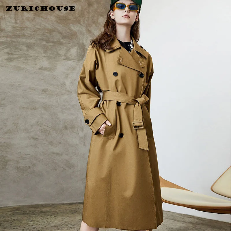 X-long Women Trench Coat Vintage Double Breasted Sashes Windbreaker Female High-end British Style Autumn Winter Outerwear
X-long Women Trench Coat Vintage Double Breasted Sashes Windbreaker Female High-end British Style Autumn Winter Outerwear