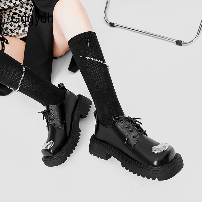 Gdgydh Goth Women's Platform Lace Up Chunky Heels Oxford Shoes Square Toe Patent Leather College Shoes Japanese Style Sparkling
Gdgydh Goth Women's Platform Lace Up Chunky Heels Oxford Shoes Square Toe Patent Leather College Shoes Japanese Style Sparkling