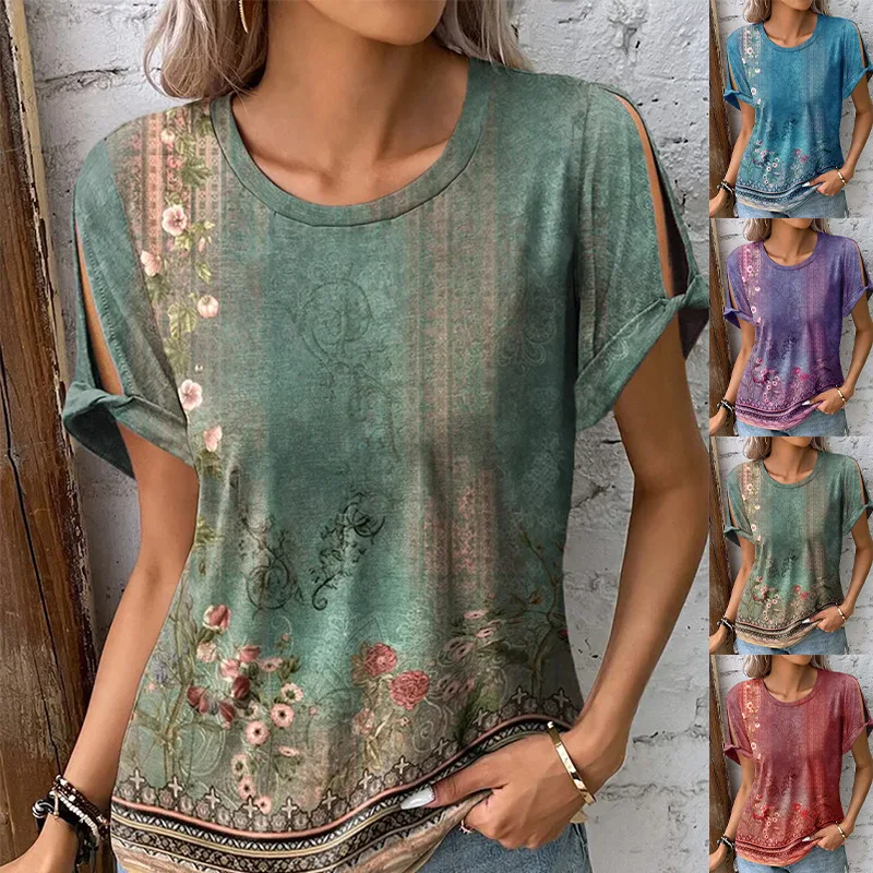 Elegant Women's Tees 2023 Summer Leisure Comfortable Ethnic Style Short Sleeve Lady Printed Loose T-shirt Tops S-5XL
Elegant Women's Tees 2023 Summer Leisure Comfortable Ethnic Style Short Sleeve Lady Printed Loose T-shirt Tops S-5XL
