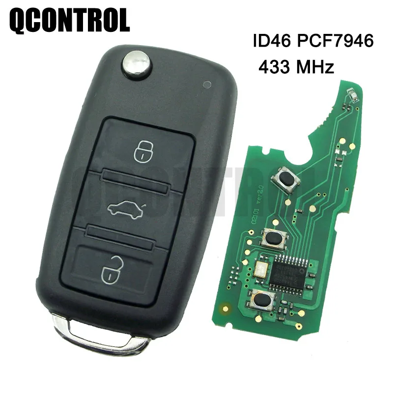 QCONTROL ключ fob3 кнопка дистанционного управления 433 МГц для VW для Volkswagen touareg Phaeton2002-2010 с чипом PCF7946
QCONTROL ключ fob3 кнопка дистанционного управления 433 МГц для VW для Volkswagen touareg Phaeton2002-2010 с чипом PCF7946