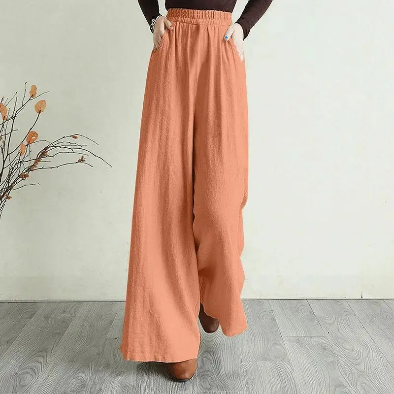 Cotton Linen Wide-leg Pants Women's Drawstring Oversize Trousers Woman Streetwear Women Drawstring Sweatpants Long Pants Q848
Cotton Linen Wide-leg Pants Women's Drawstring Oversize Trousers Woman Streetwear Women Drawstring Sweatpants Long Pants Q848