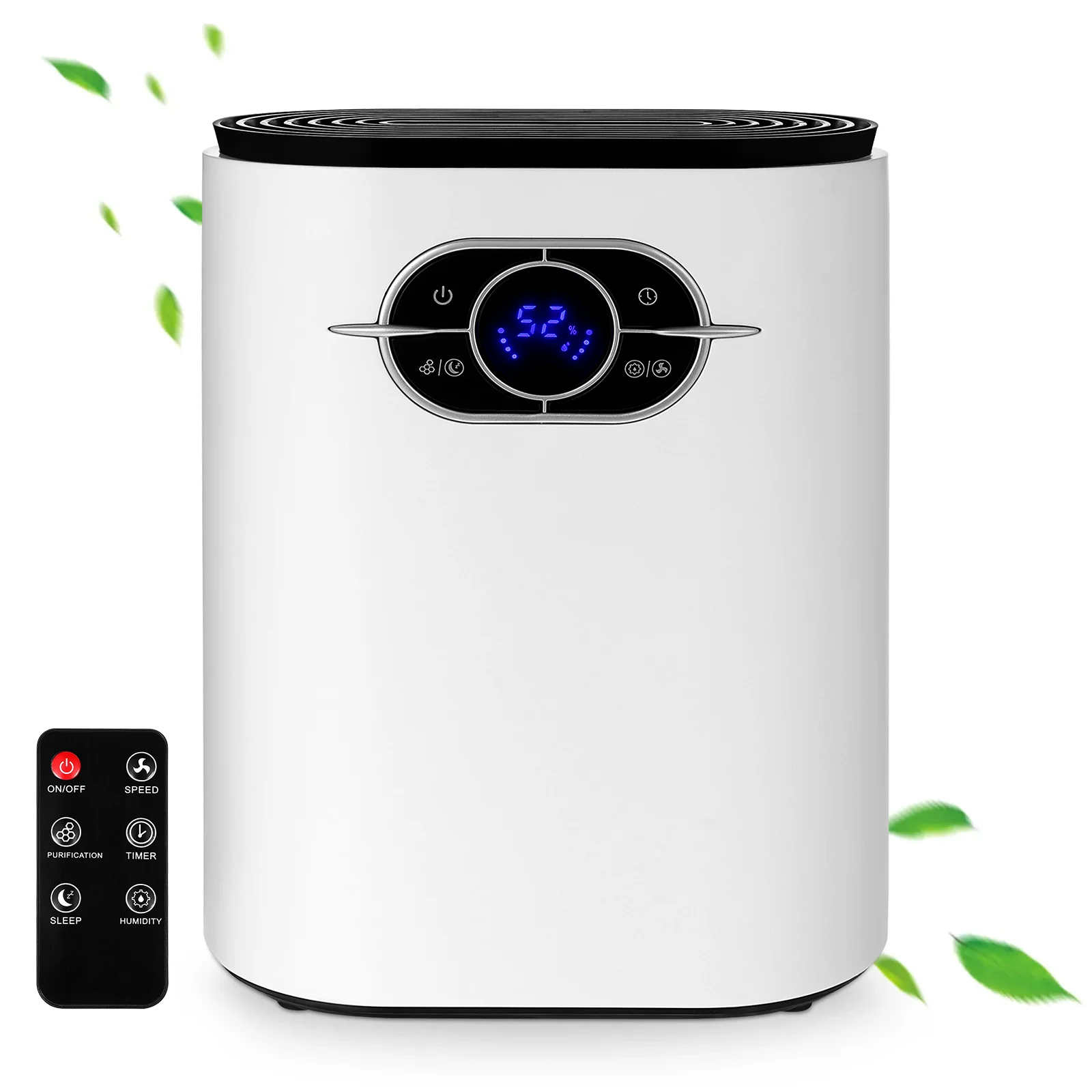 

2 2L Dehumidifier Dehumidifiers Home Remote Control LED Indicator Auto Large Air Conditioner House Machine Abs Mini Room