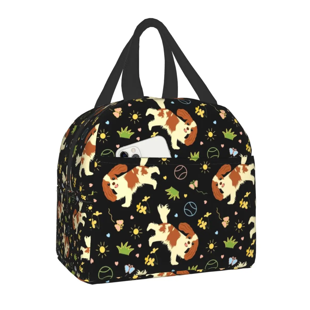 Cavalier King Charles Spaniel Thermal Insulated Lunch Bag Women Pet Dog Resuable Lunch Tote Box for School Office Work Picnic
Cavalier King Charles Spaniel Thermal Insulated Lunch Bag Women Pet Dog Resuable Lunch Tote Box for School Office Work Picnic