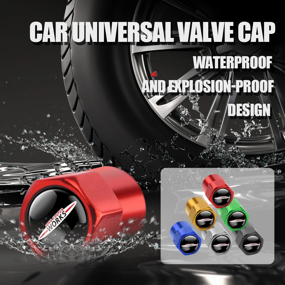 4PCS Tire Valve Caps Car Motorcycle Theftproof Aluminum Wheel Tyre Stem Air Valve Cover for MINI JHON COOPER WORKS Badge Emblems
4PCS Tire Valve Caps Car Motorcycle Theftproof Aluminum Wheel Tyre Stem Air Valve Cover for MINI JHON COOPER WORKS Badge Emblems
