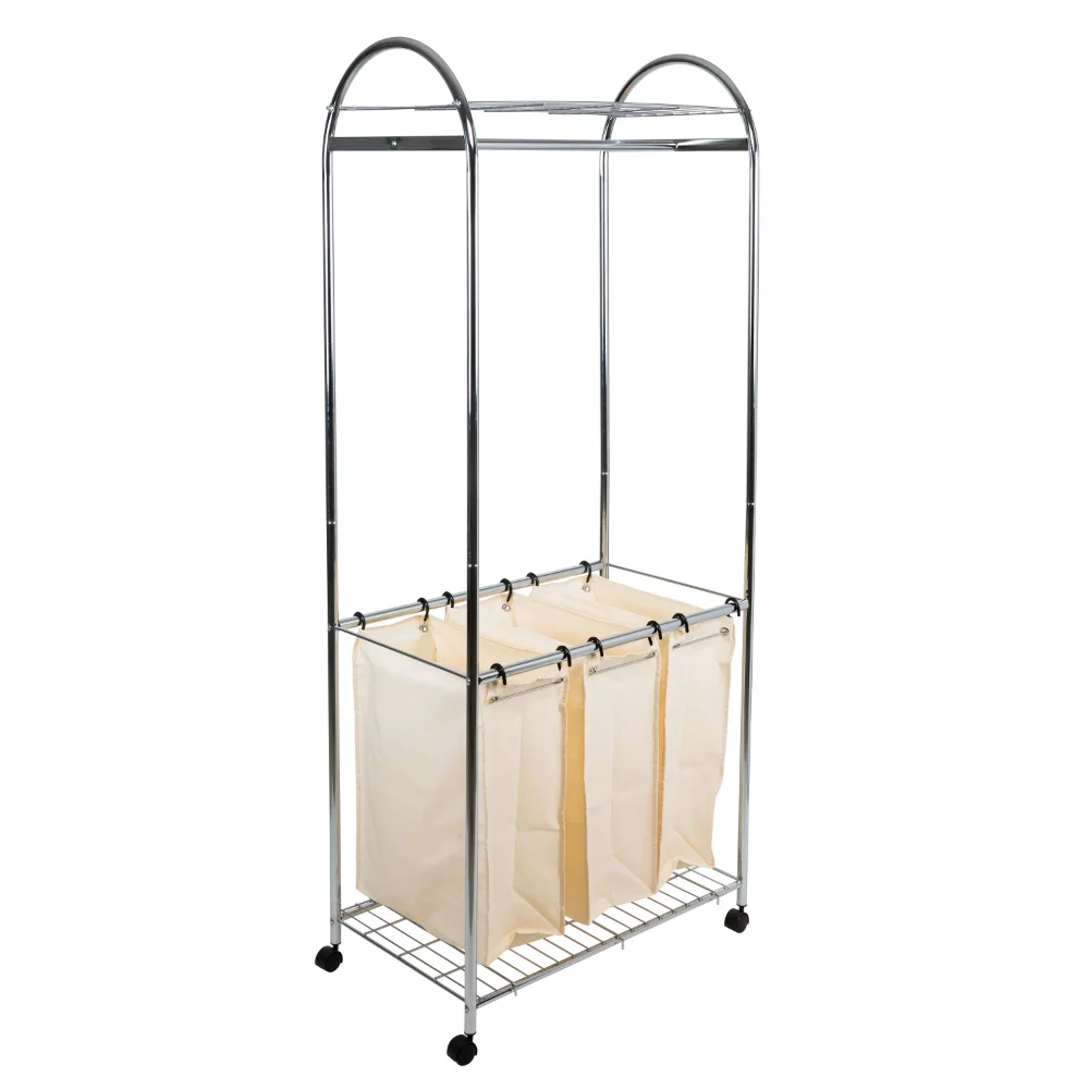 

NH-1777-1P Laundry Sorter with Canvas Bags，Strong and Durable，17.89 Lb，30.00 X 18.00 X 71.75 Inches