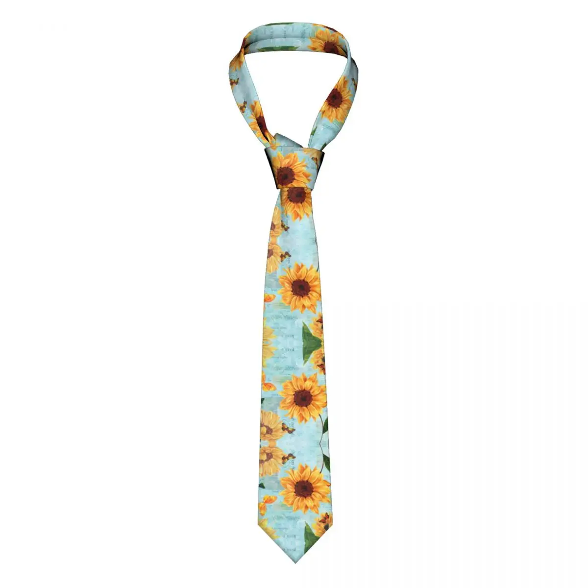 

Casual Arrowhead Skinny Watercolor Sunflowers Butterfly Necktie Slim Tie For Men Man Accessories Simplicity For Party Formal Tie